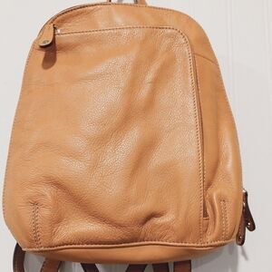 Tignanello Tan Leather Backpack